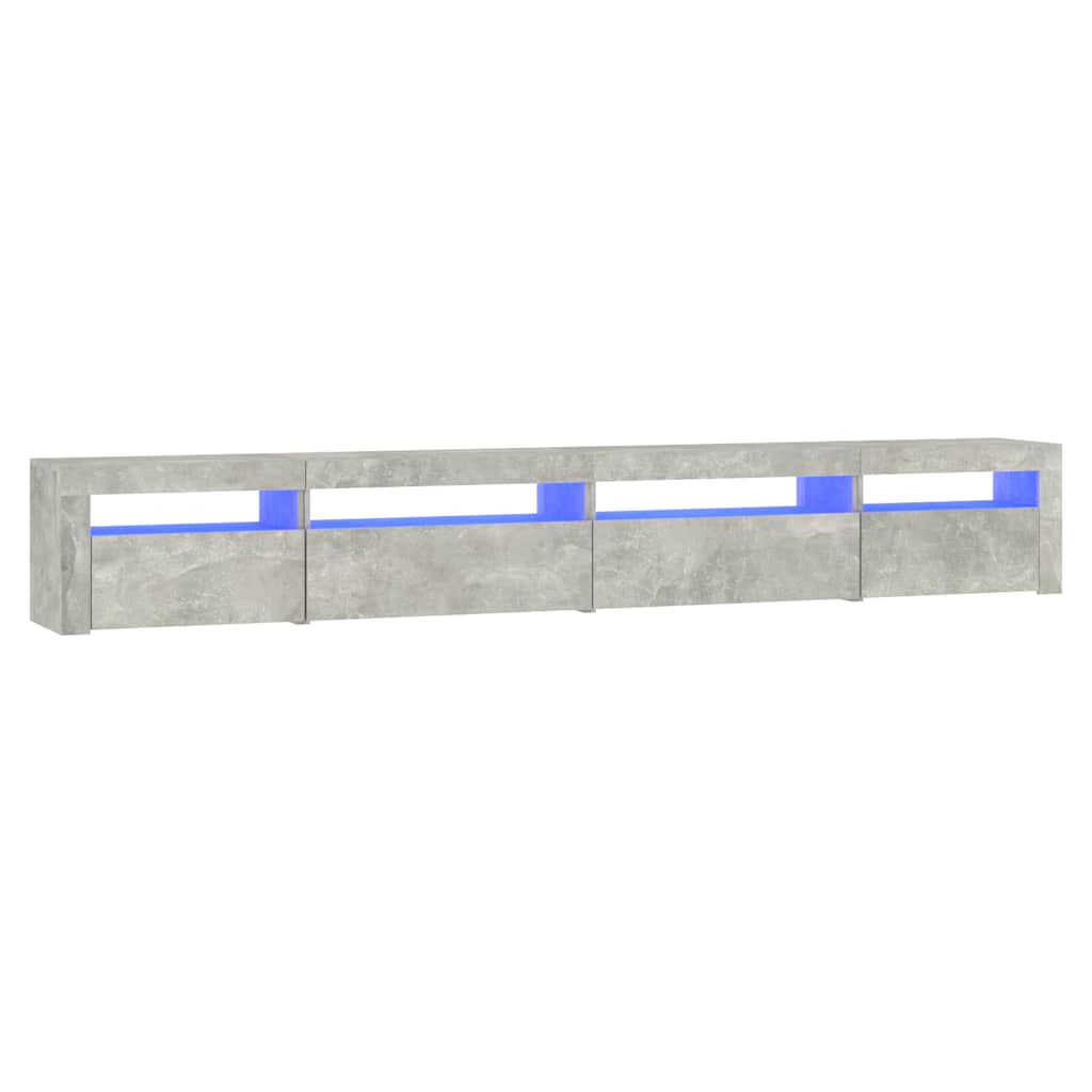 Tv-meubel met LED-verlichting 270x35x40 cm betongrijs – afbeelding 2