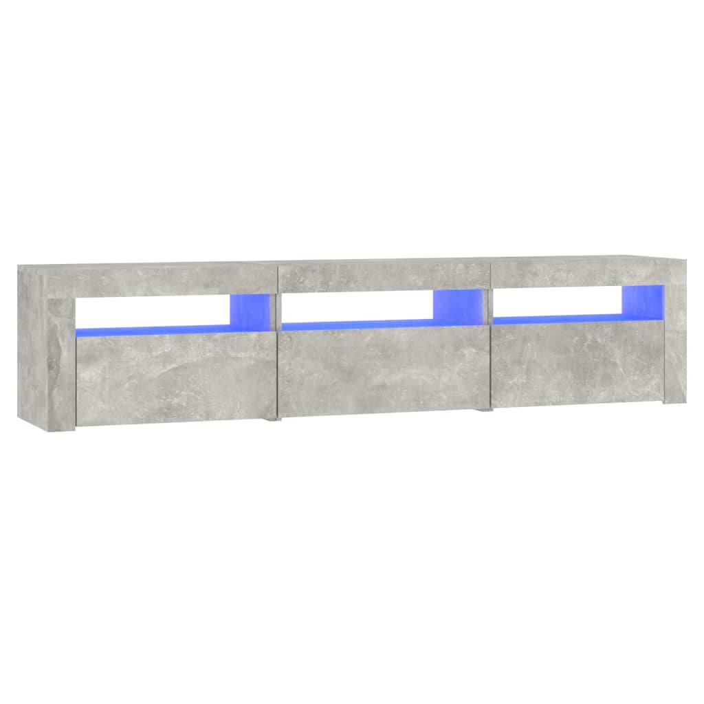 Tv-meubel met LED-verlichting 180x35x40 cm betongrijs – afbeelding 2