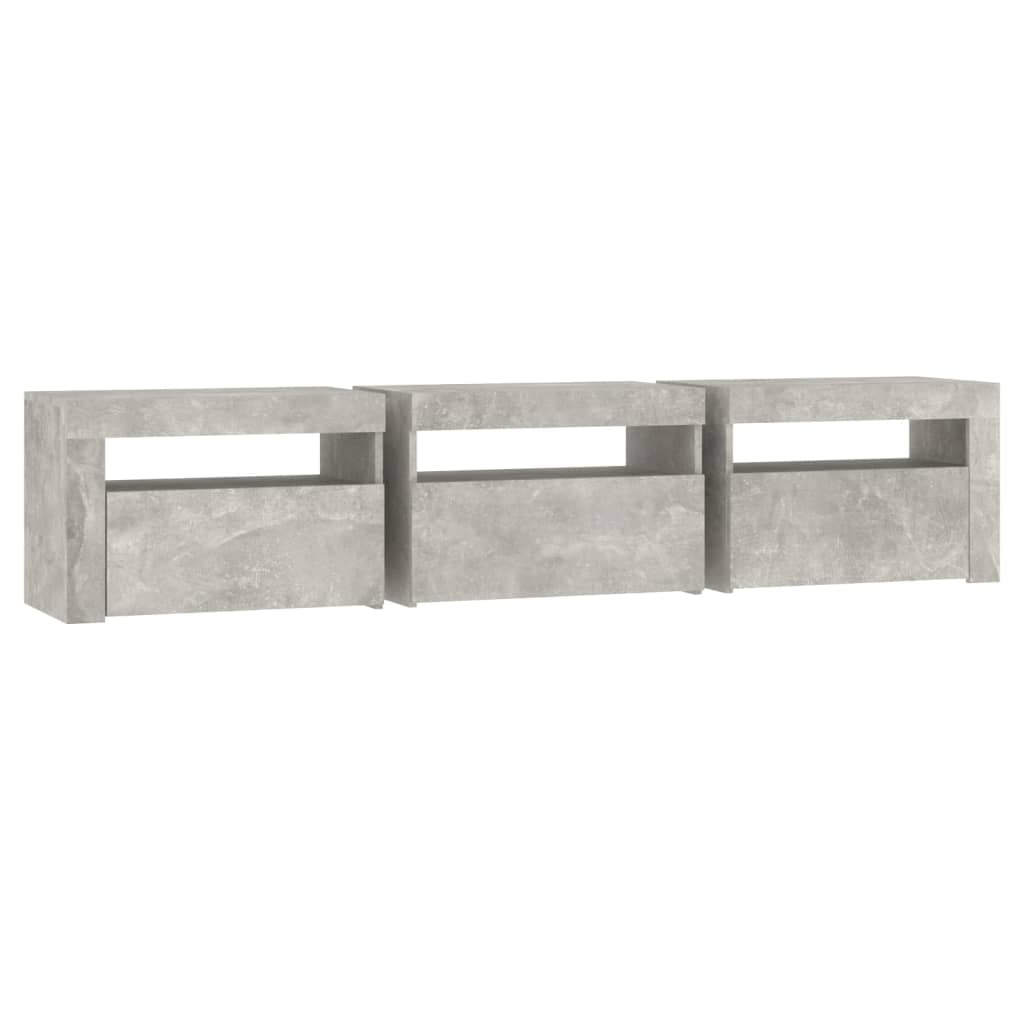 Tv-meubel met LED-verlichting 180x35x40 cm betongrijs – afbeelding 7