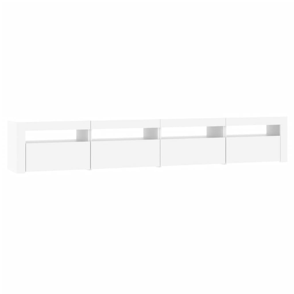 Tv-meubel met LED-verlichting 240x35x40 cm wit – afbeelding 6