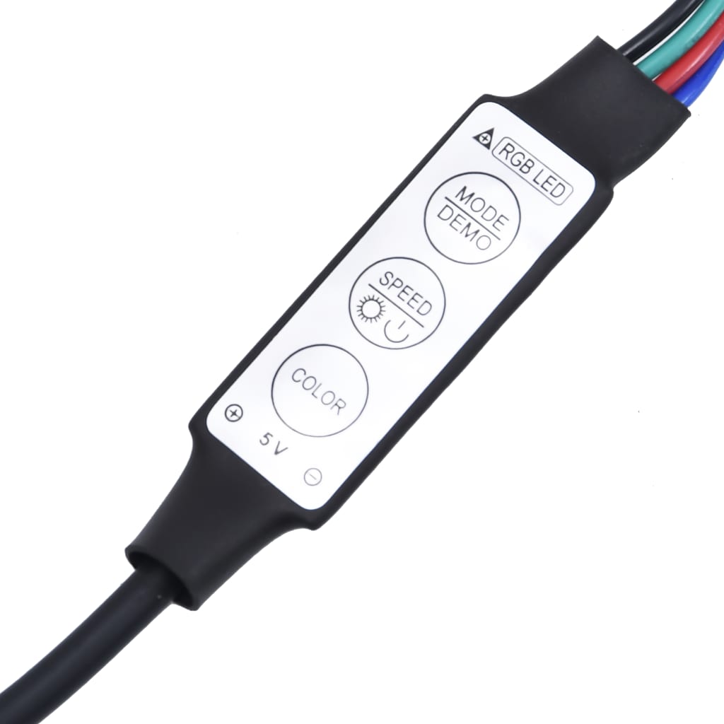 Tv-meubel met LED-verlichting 240x35x40 cm wit – afbeelding 9