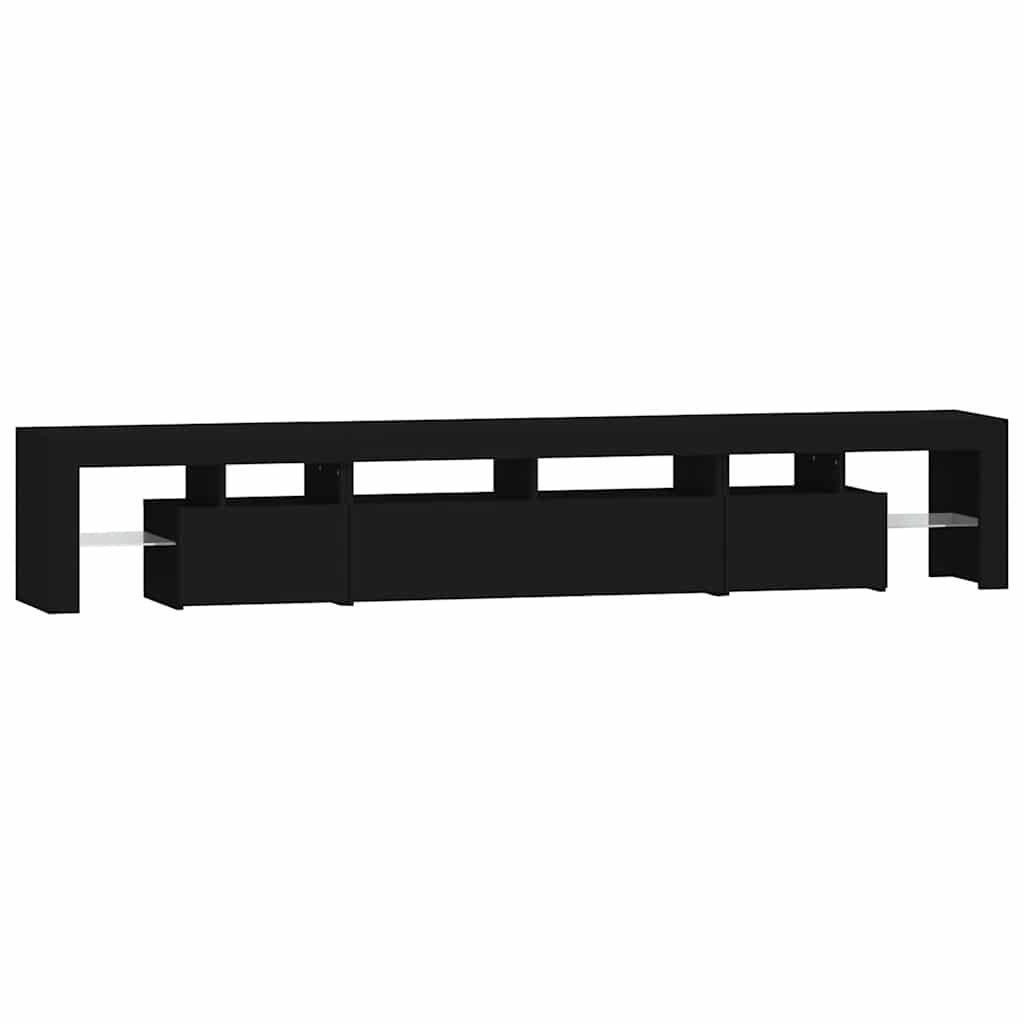 Tv-meubel met LED-verlichting 230x36,5x40 cm zwart – afbeelding 6