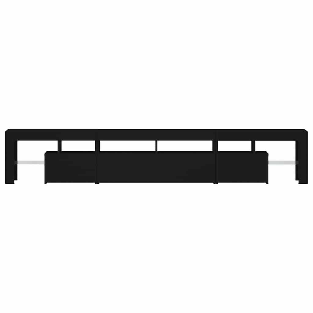 Tv-meubel met LED-verlichting 230x36,5x40 cm zwart – afbeelding 8