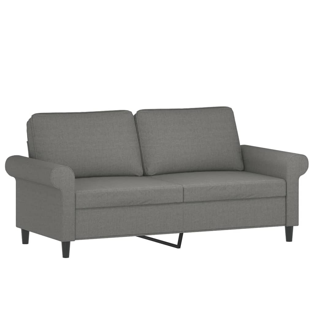 Tweezitsbank met kussens 140 cm stof donkergrijs – afbeelding 4