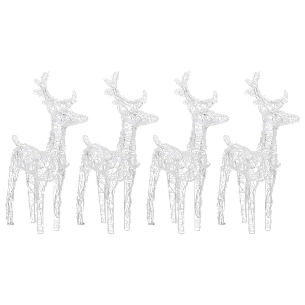 Kerstrendieren 4 st 160 LED's acryl koudwit – afbeelding 3