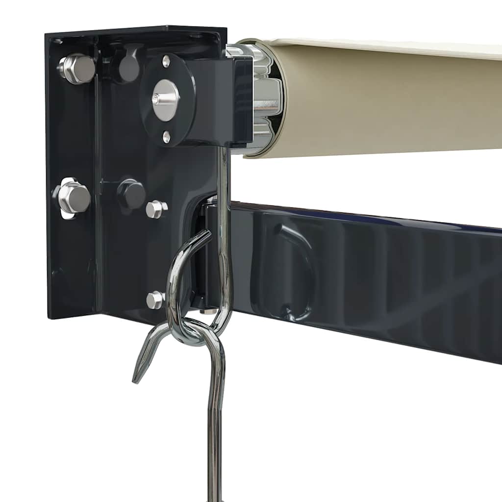 Luifel uittrekbaar 4x3 m stof en aluminium crèmekleurig – afbeelding 7