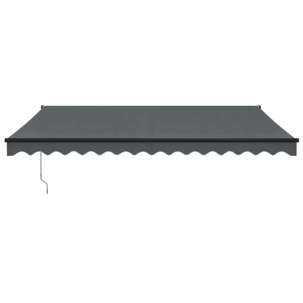 Luifel uittrekbaar 4x3 m stof en aluminium antracietkleurig – afbeelding 3