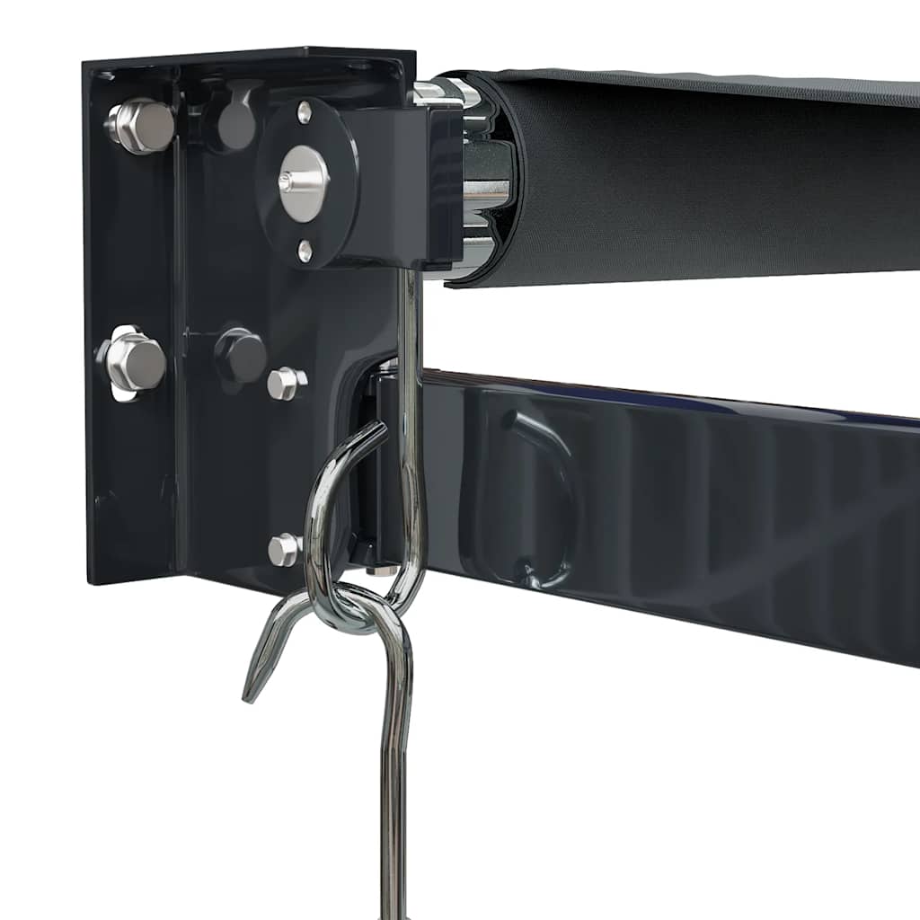 Luifel uittrekbaar 4x3 m stof en aluminium antracietkleurig – afbeelding 7