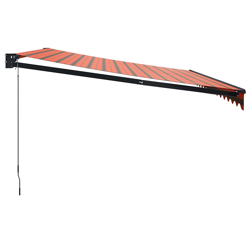 Luifel uittrekbaar 4x3 m stof en aluminium oranje en bruin – afbeelding 5