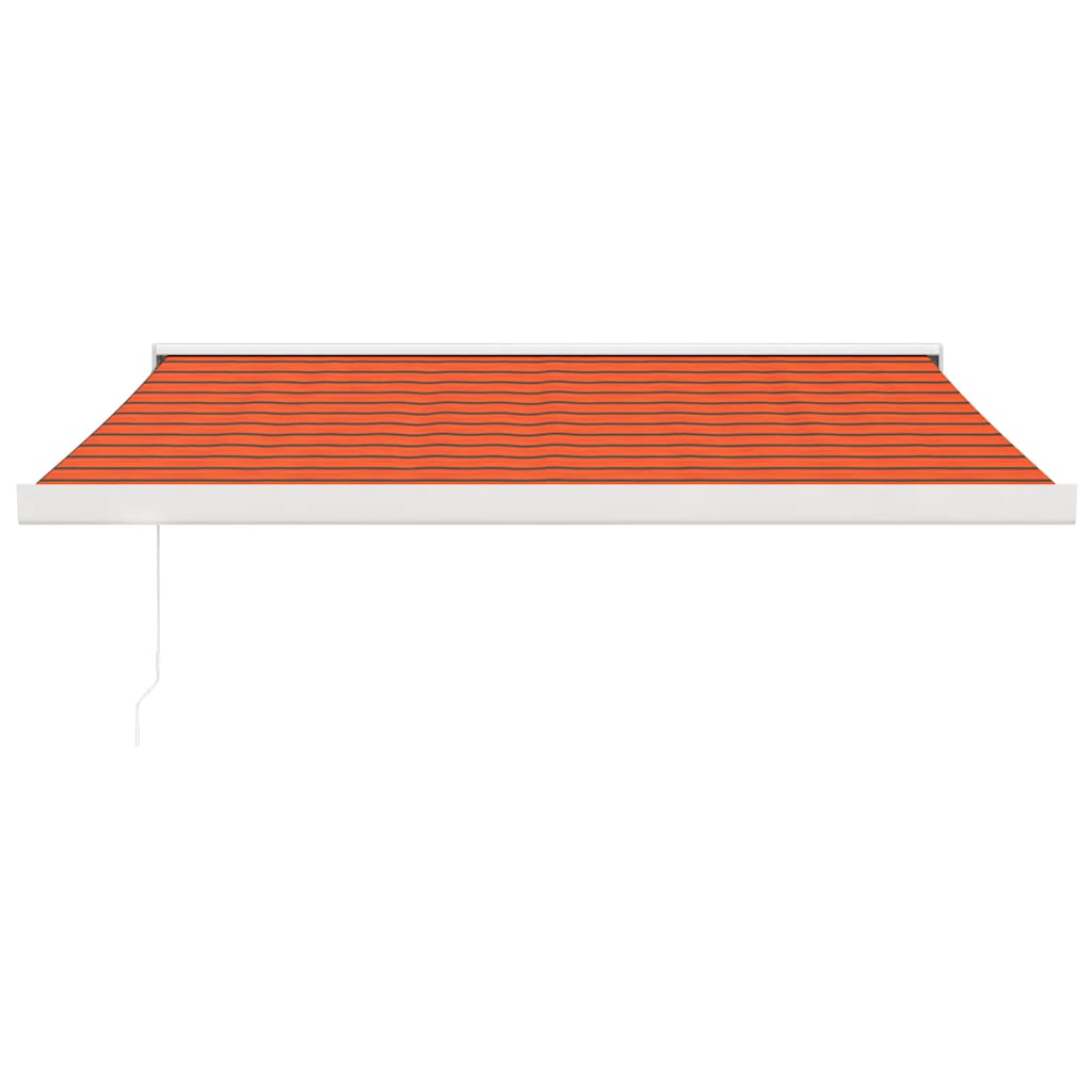 Luifel uittrekbaar 3x2,5 m stof en aluminium oranje en bruin – afbeelding 3