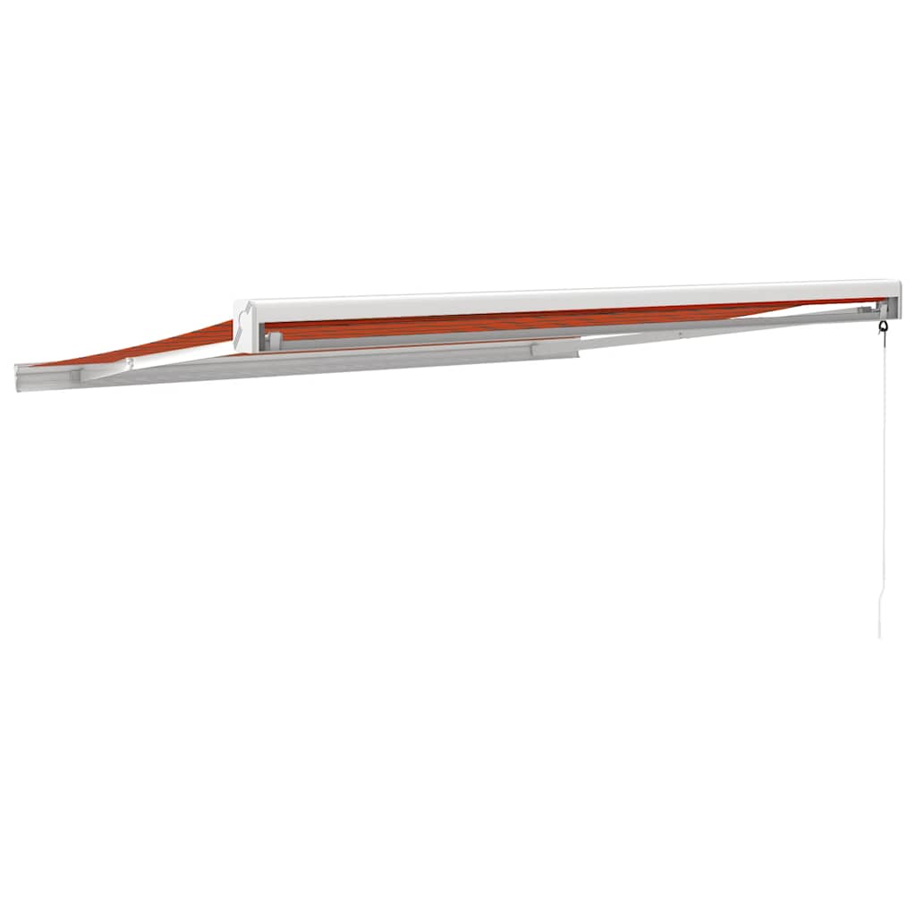 Luifel uittrekbaar 3x2,5 m stof en aluminium oranje en bruin – afbeelding 5
