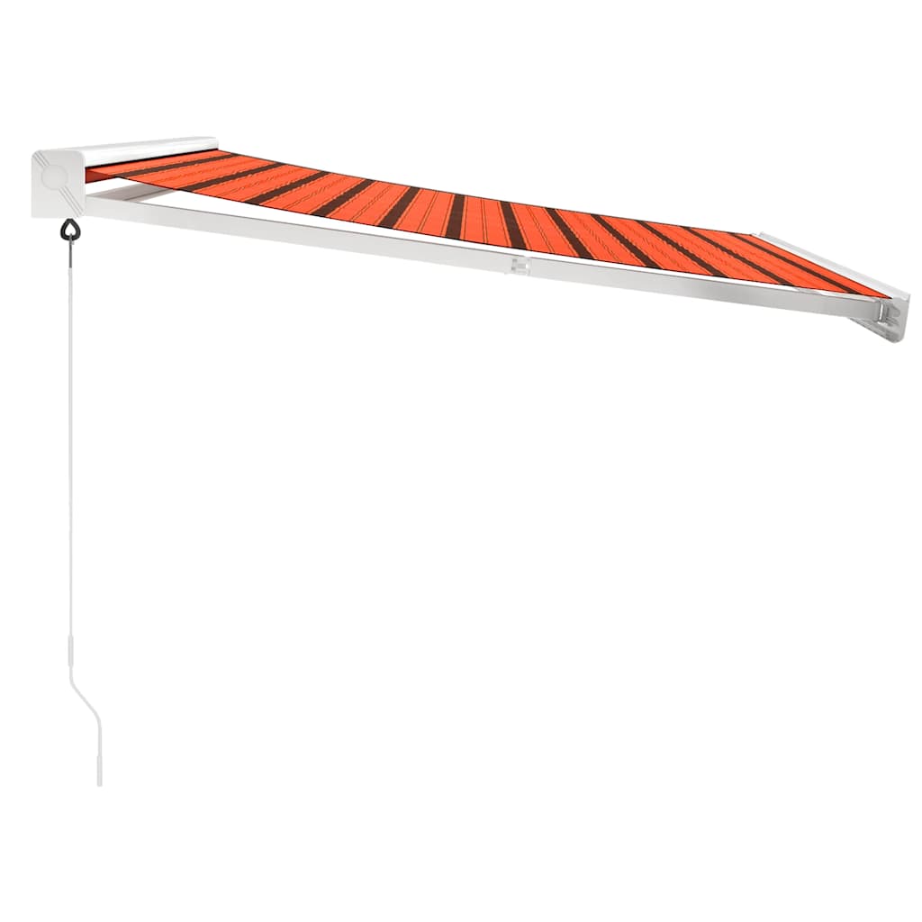Luifel uittrekbaar 3x2,5 m stof en aluminium oranje en bruin – afbeelding 6