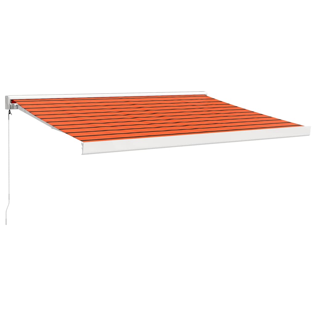 Luifel uittrekbaar 3,5x2,5 m stof en aluminium oranje en bruin – afbeelding 2