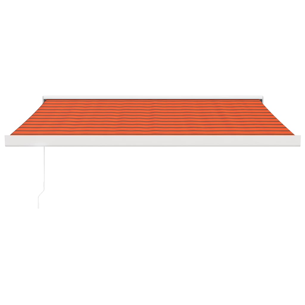 Luifel uittrekbaar 3,5x2,5 m stof en aluminium oranje en bruin – afbeelding 3