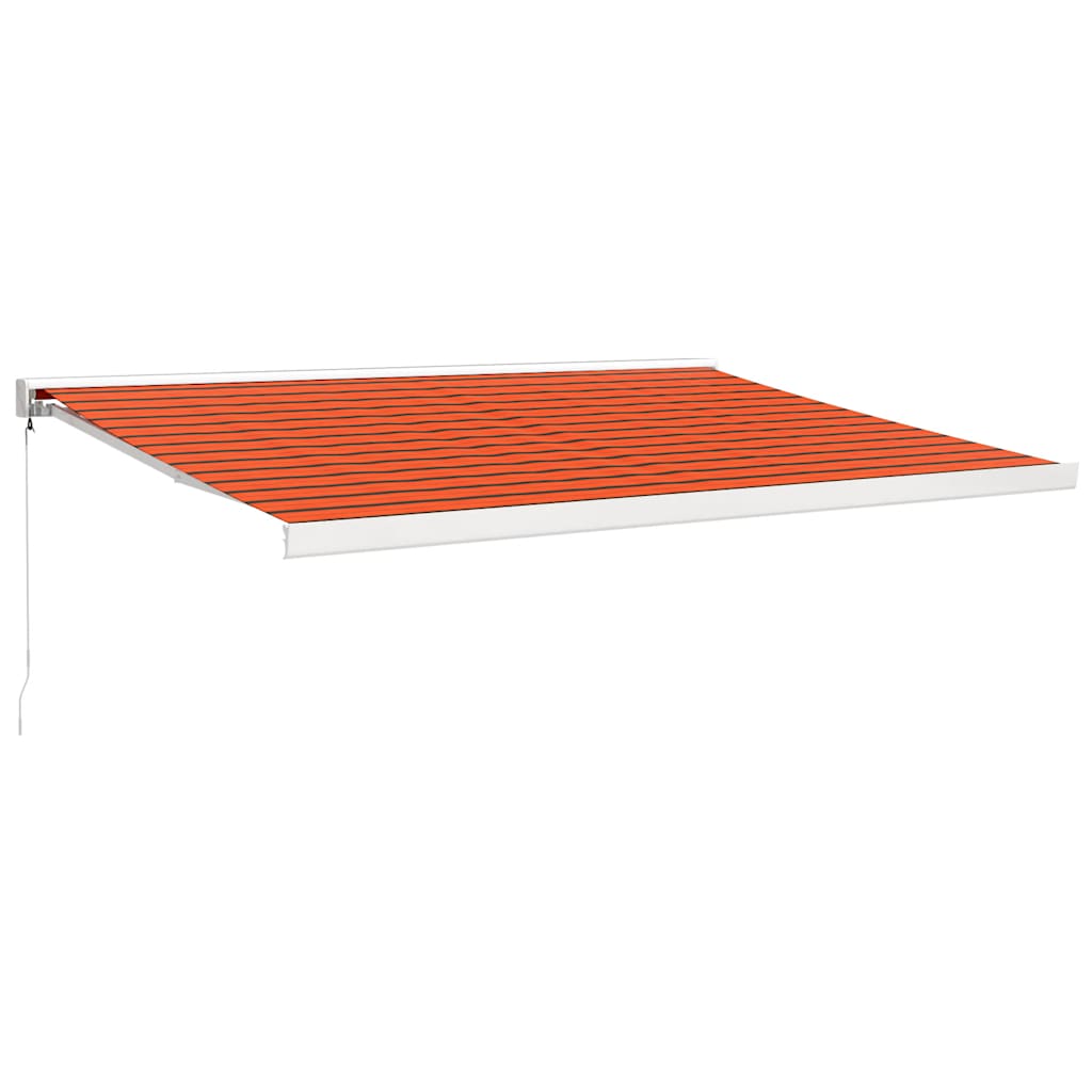 Luifel uittrekbaar 4x3 m stof en aluminium oranje en bruin – afbeelding 2