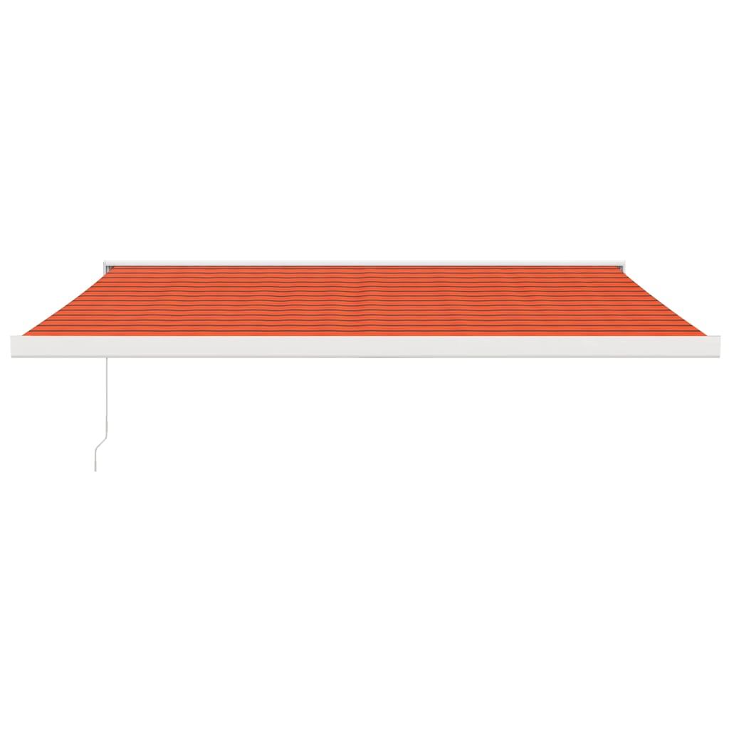Luifel uittrekbaar 4x3 m stof en aluminium oranje en bruin – afbeelding 3