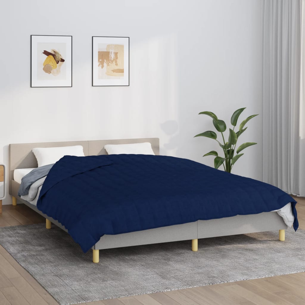 Verzwaringsdeken 200x230 cm 13 kg stof blauw – afbeelding 1