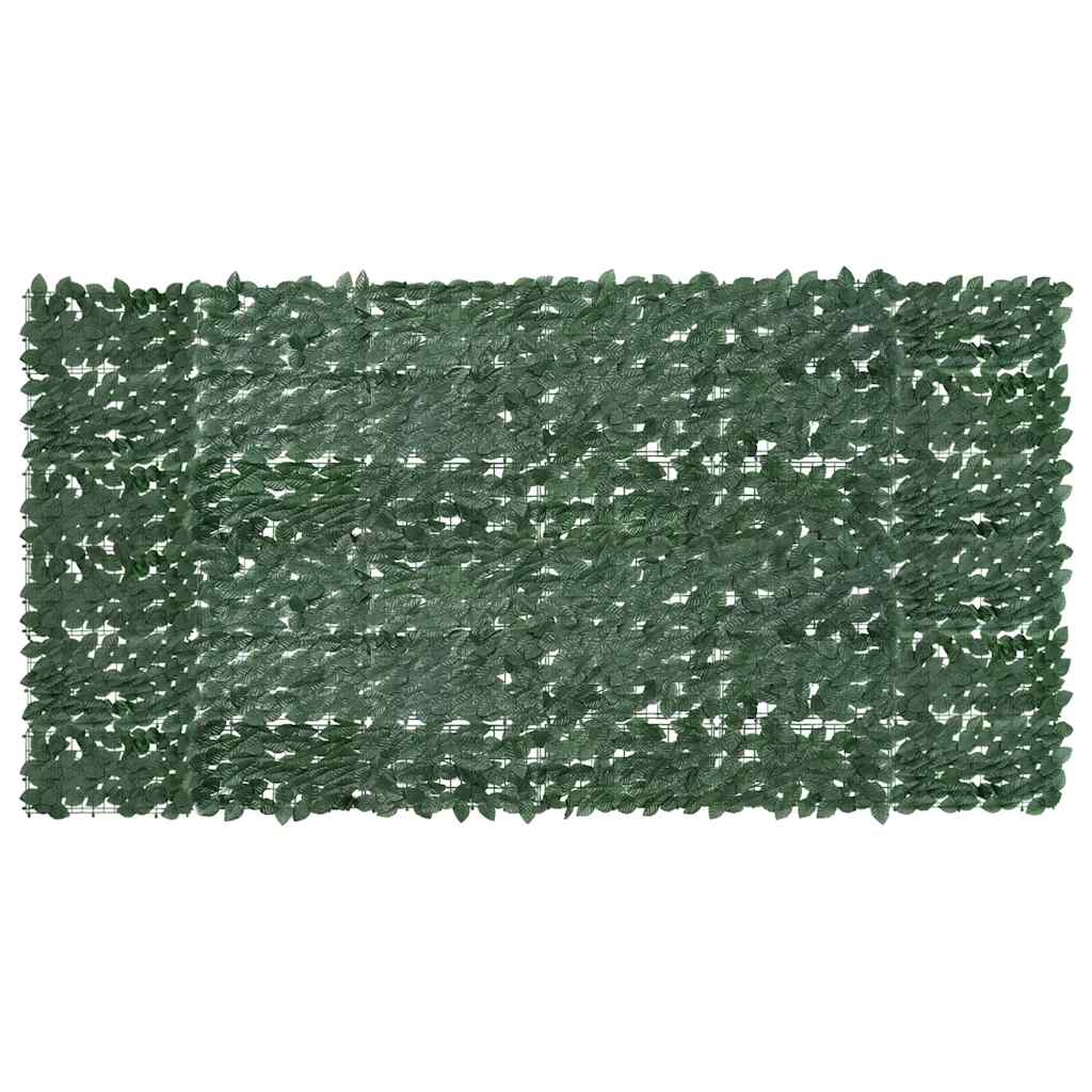 Balkonscherm met donkergroene bladeren 300x150 cm – afbeelding 1