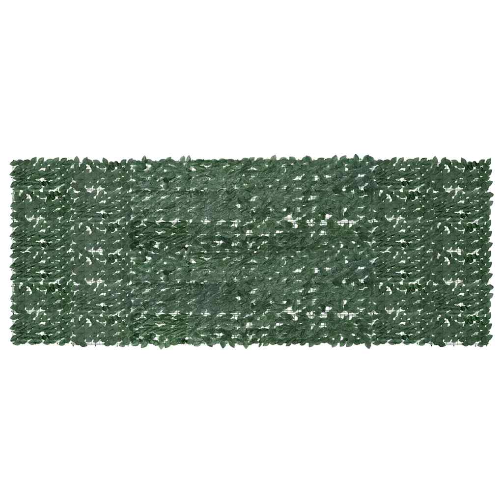 Balkonscherm met donkergroene bladeren 400x150 cm