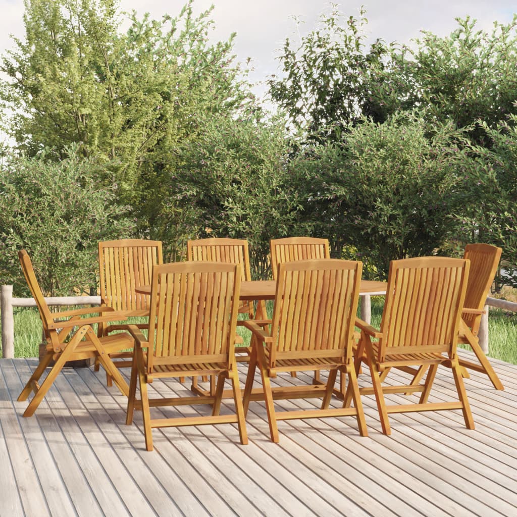 9-delige Tuinset massief teakhout – afbeelding 1