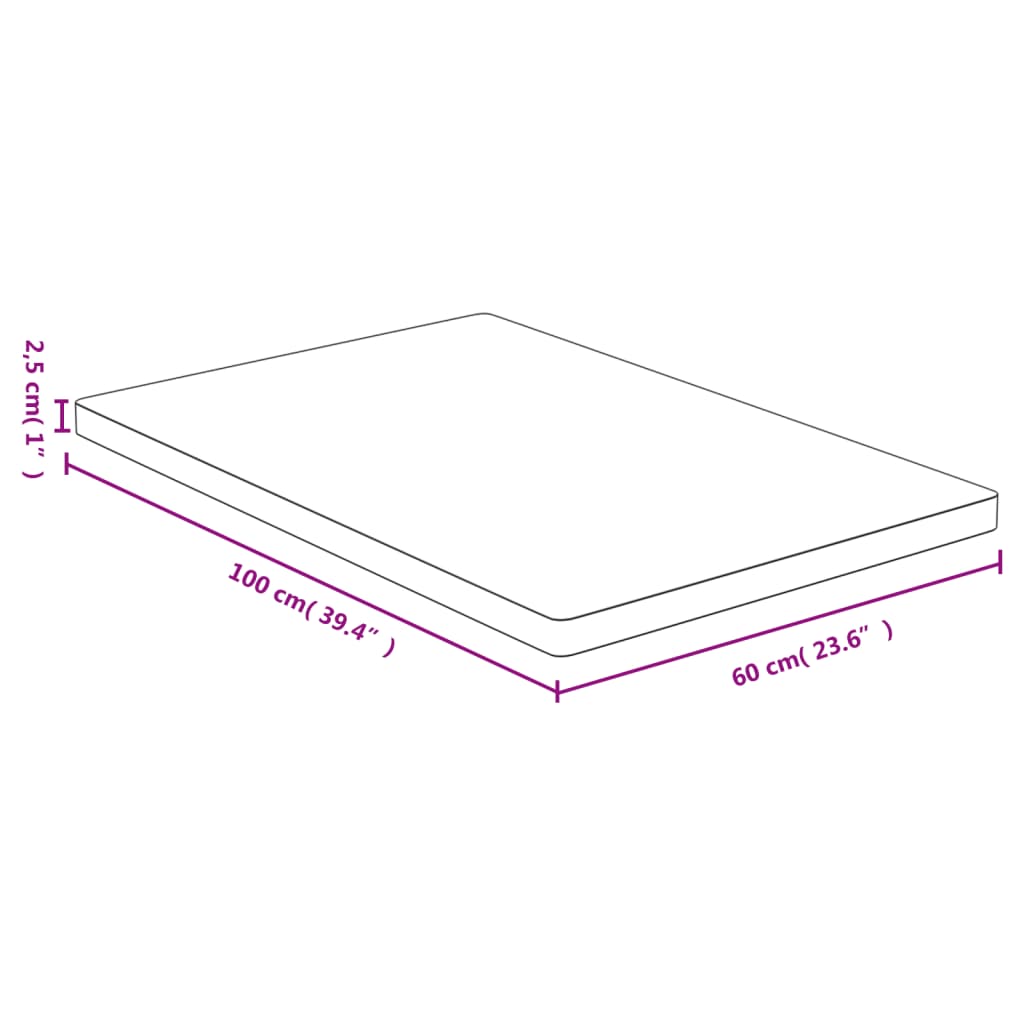 Tafelblad 60x100x2,5 cm bamboe – afbeelding 4