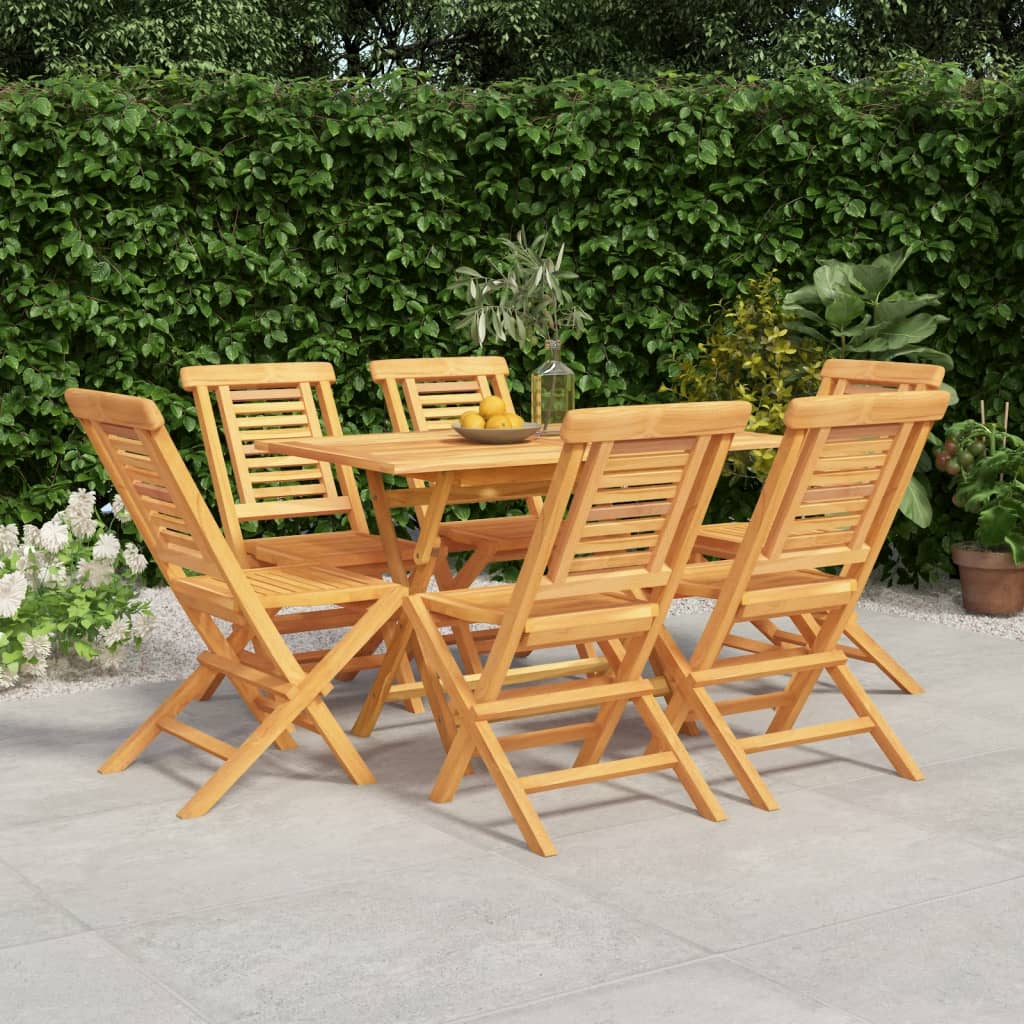 7-delige Tuinset massief teakhout – afbeelding 1