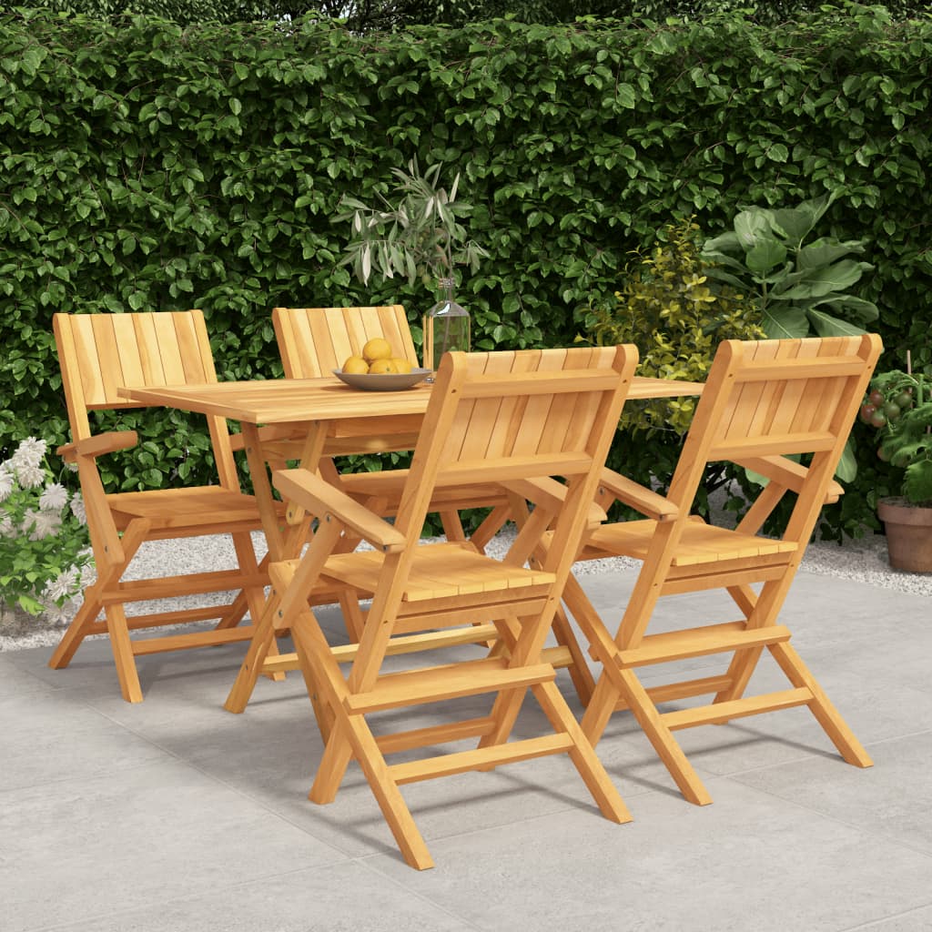 5-delige Tuinset massief teakhout – afbeelding 1