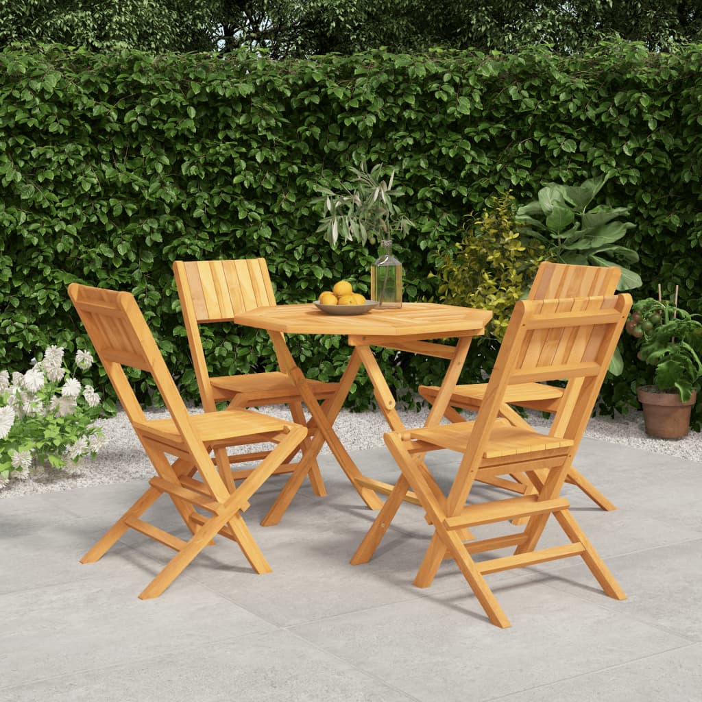 5-delige Tuinset massief teakhout – afbeelding 1