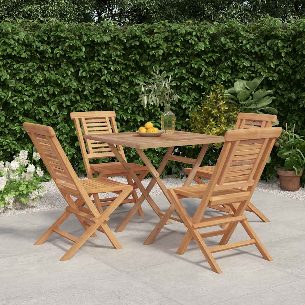 5-delige Tuinset massief teakhout – afbeelding 1