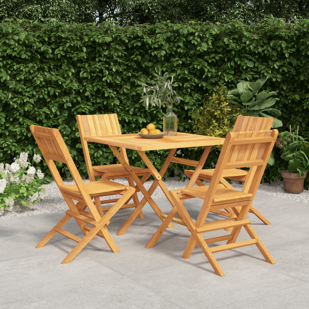5-delige Tuinset massief teakhout – afbeelding 1