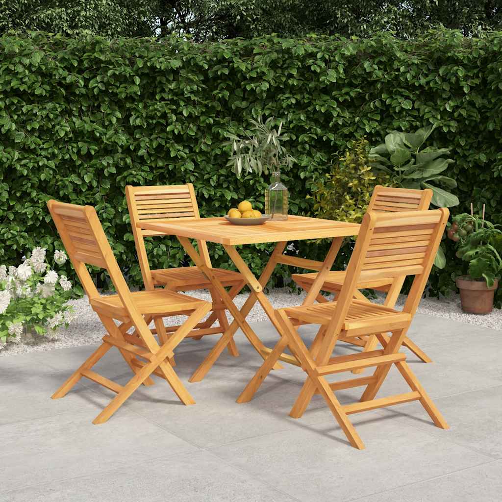 5-delige Tuinset massief teakhout – afbeelding 1