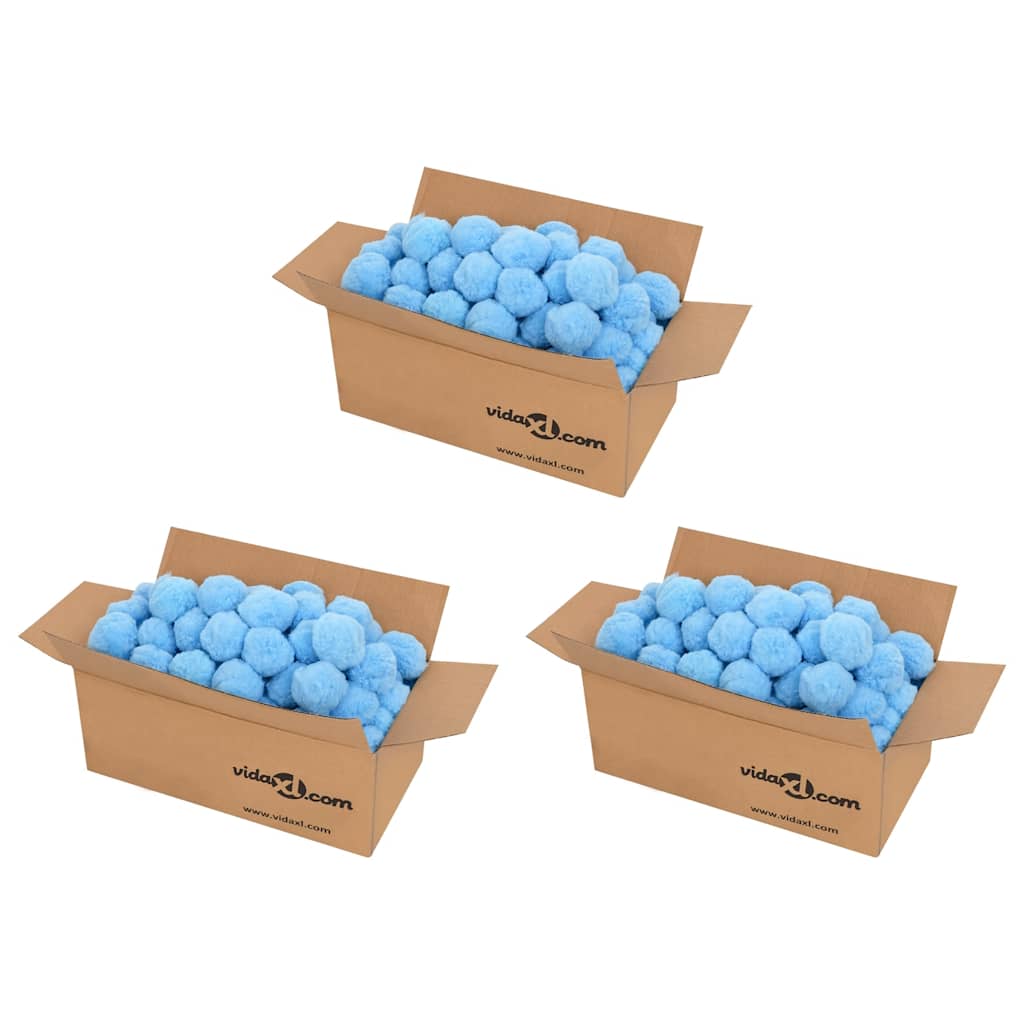 Zwembadfilterbolletjes antibacterieel 2100 g polyetheen blauw