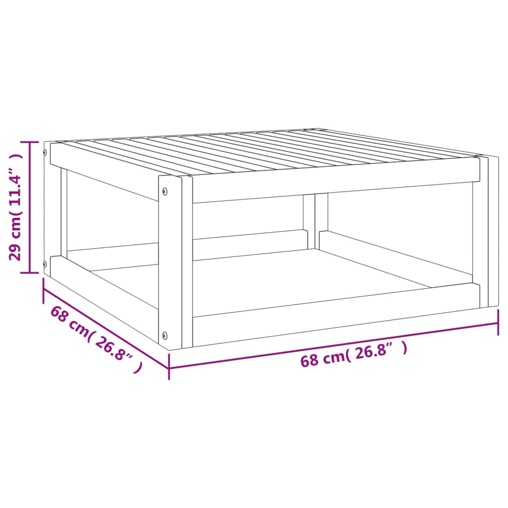 6-delige Loungeset met taupe kussens massief hout – afbeelding 11
