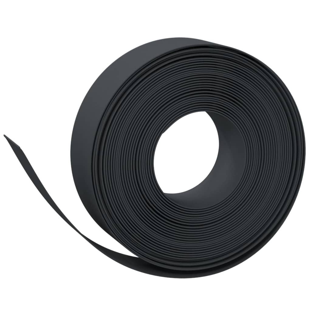 Tuinranden 2 st 10 m 15 cm polyetheen zwart – afbeelding 3