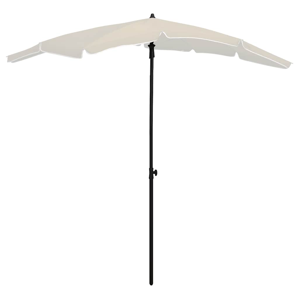 Parasol met paal 200x130 cm zandkleurig – afbeelding 1