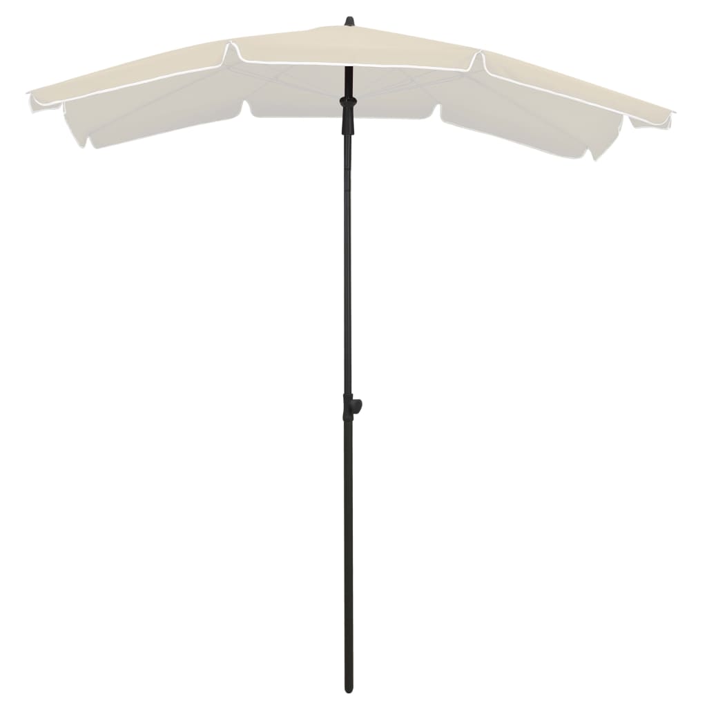 Parasol met paal 200x130 cm zandkleurig – afbeelding 2