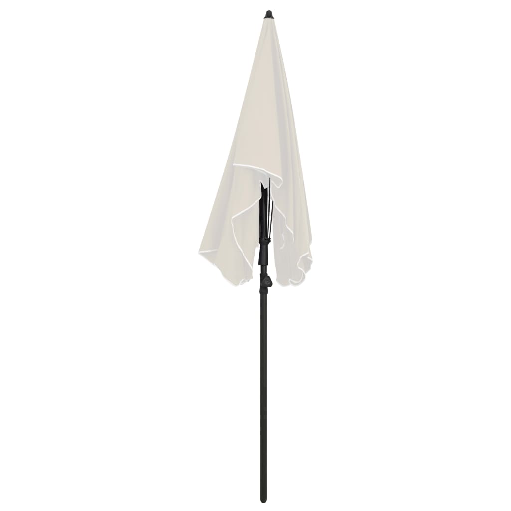 Parasol met paal 200x130 cm zandkleurig – afbeelding 4