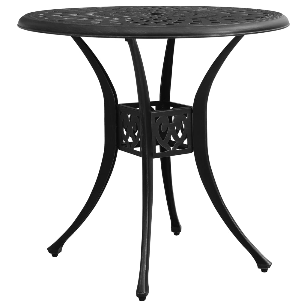 Tuintafel 78x78x72 cm gietaluminium zwart – afbeelding 1