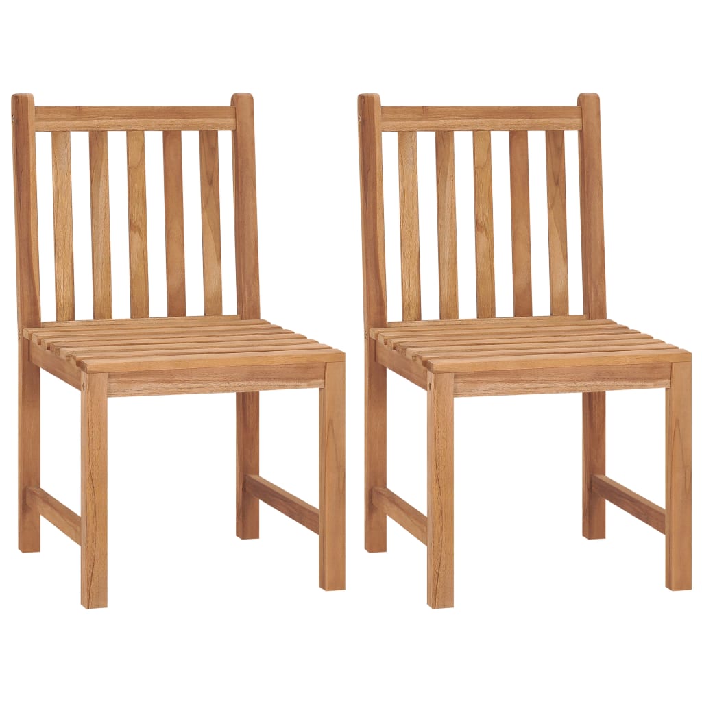 Tuinstoelen 2 st massief teakhout – afbeelding 1