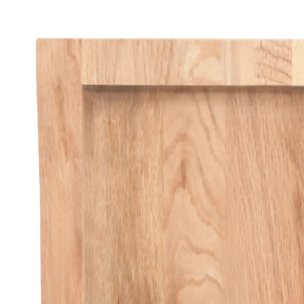 Wastafelblad 100x50x(2-6) cm behandeld massief hout lichtbruin – afbeelding 6