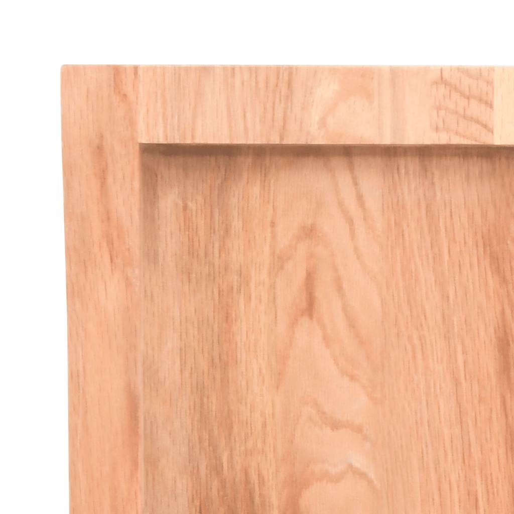 Wastafelblad 160x40x(2-4) cm behandeld massief hout lichtbruin – afbeelding 7