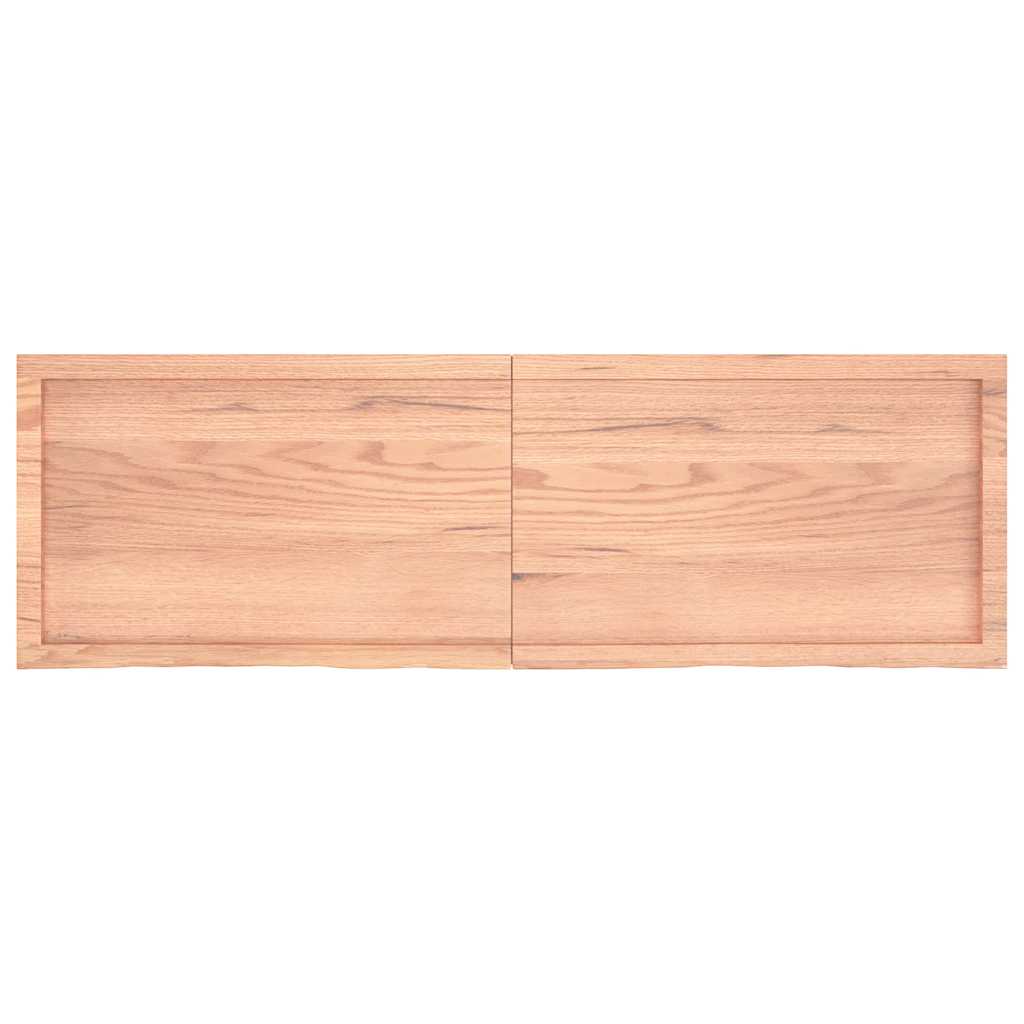 Wastafelblad 160x50x(2-4) cm behandeld massief hout lichtbruin – afbeelding 4