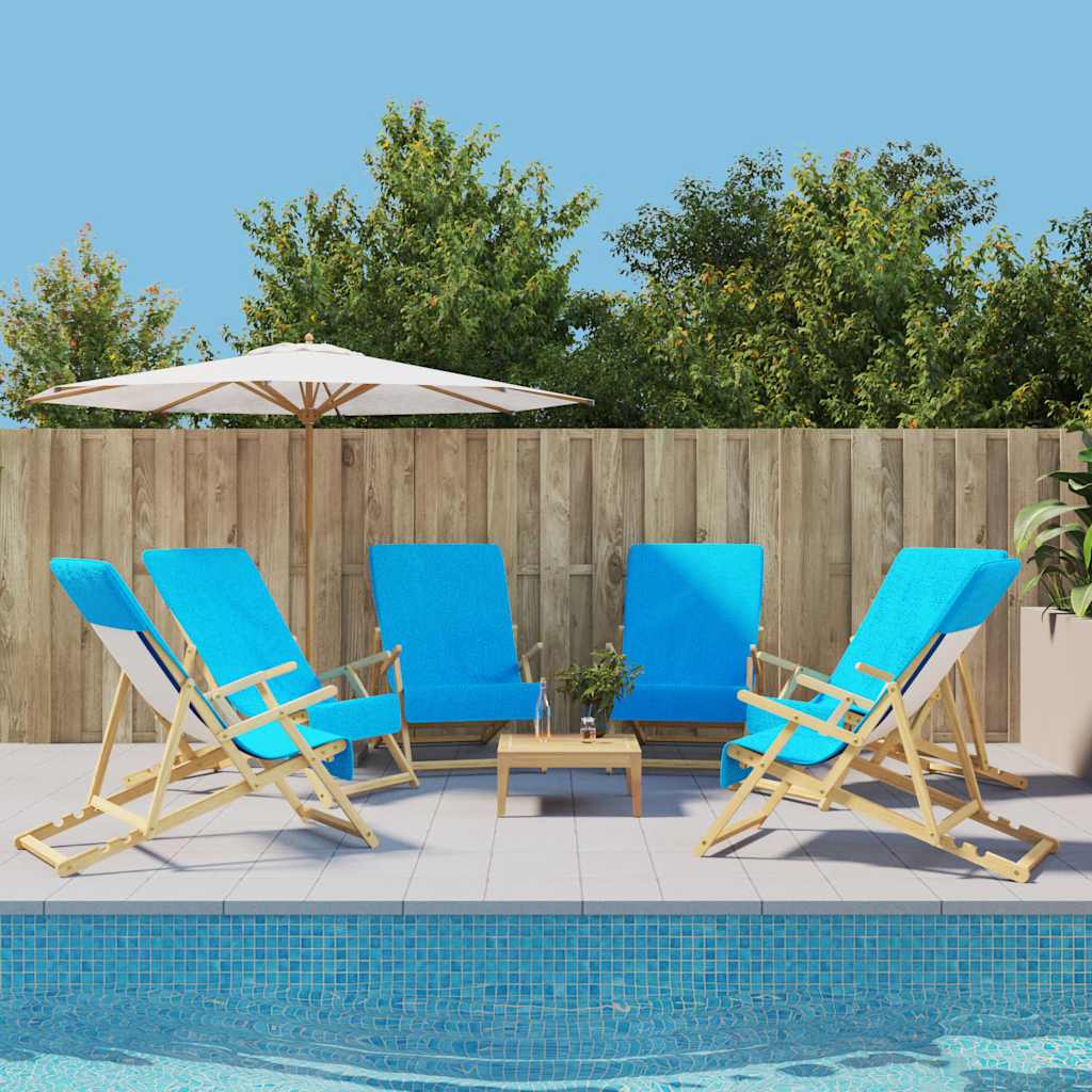 Strandhanddoeken 6 st 400 g/m² 60x135 cm stof turquoise