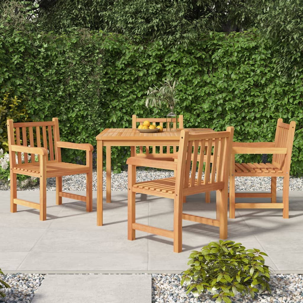 5-delige Tuinset massief teakhout – afbeelding 1