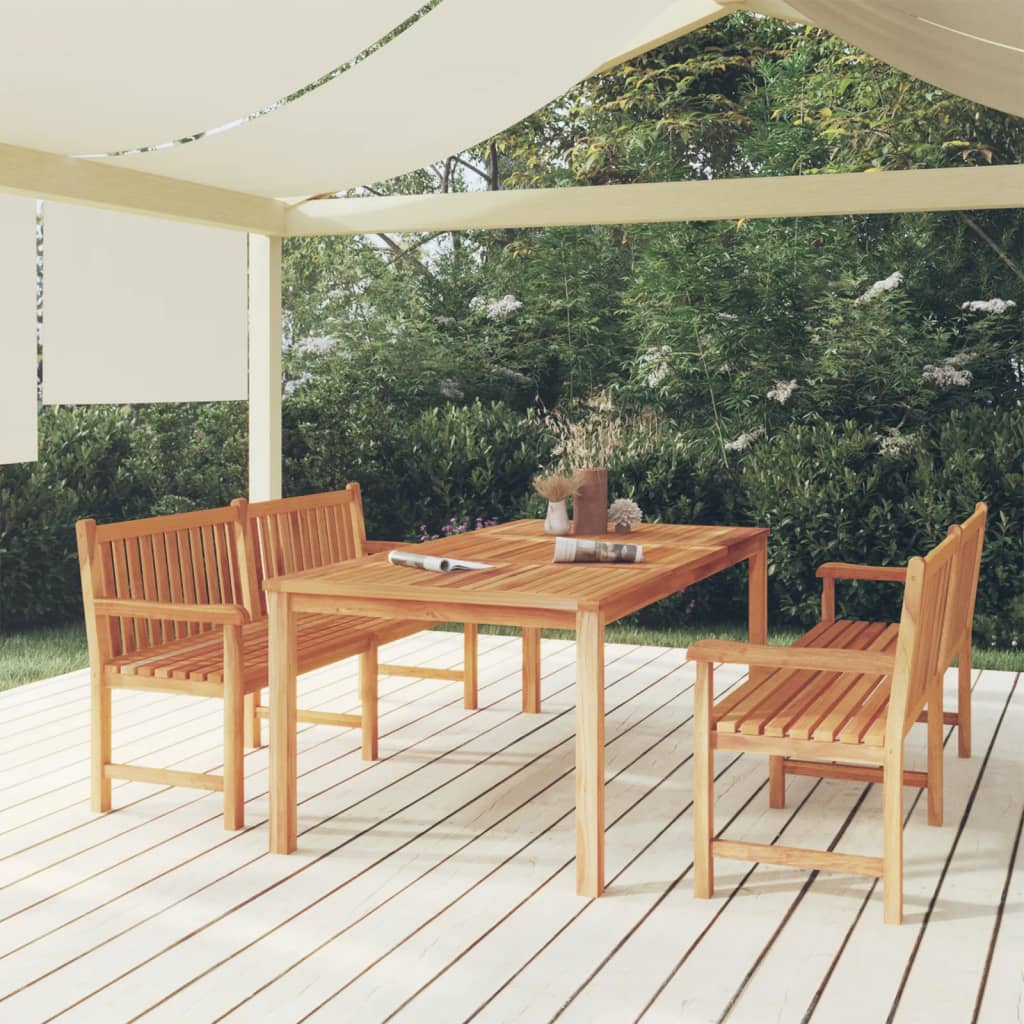 3-delige Tuinset massief teakhout – afbeelding 1