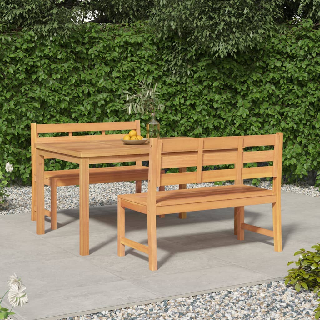 3-delige Tuinset massief teakhout – afbeelding 1