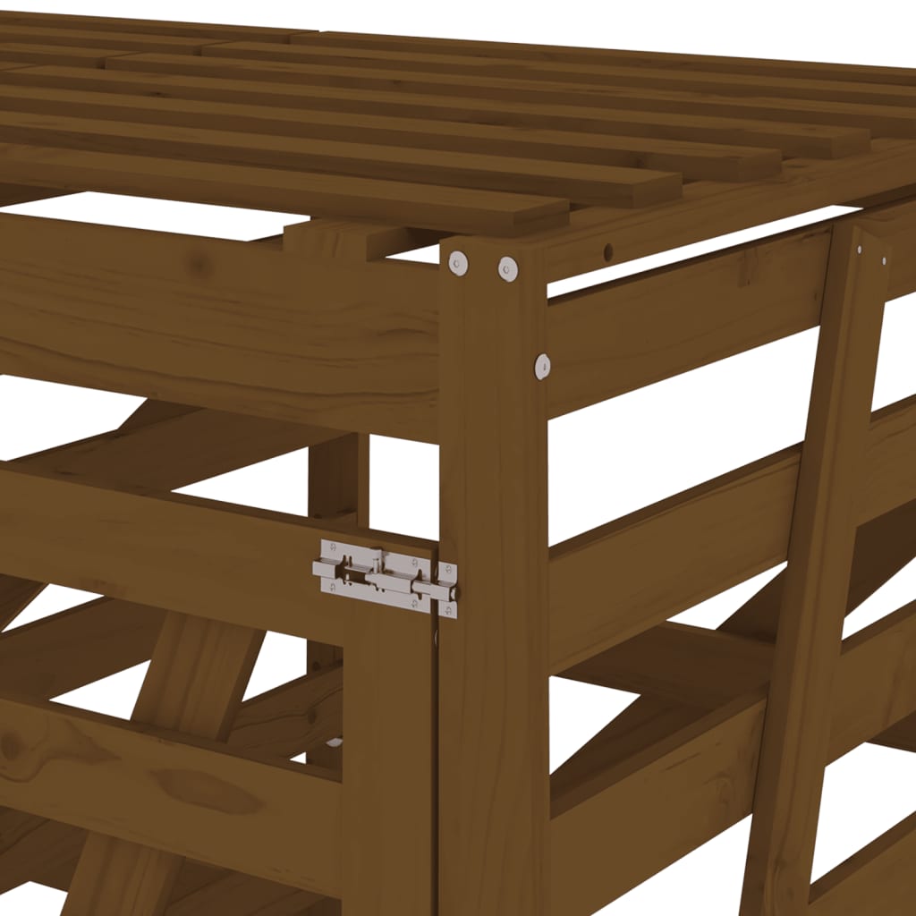 Containerberging dubbel massief grenenhout honingbruin – afbeelding 11
