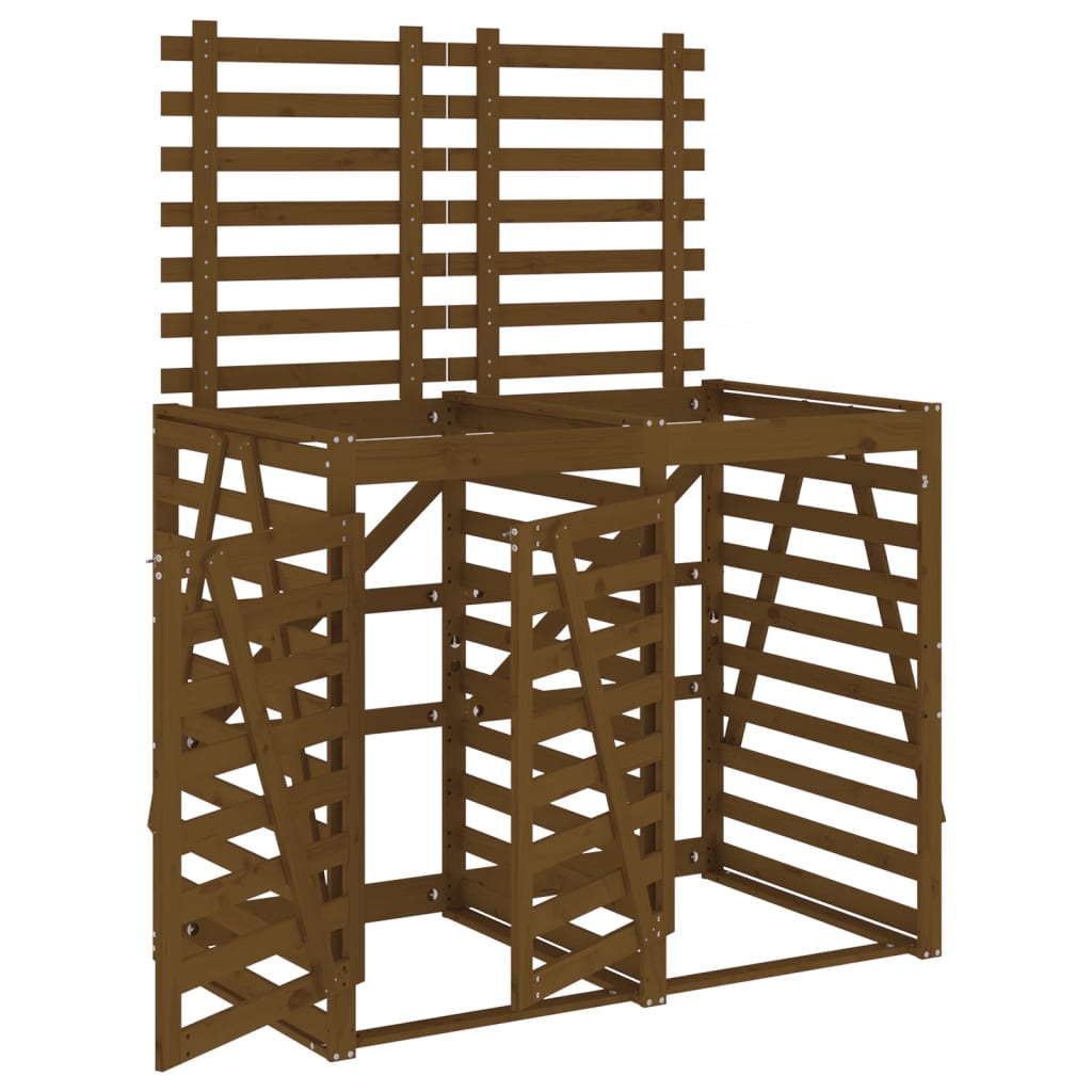 Containerberging dubbel massief grenenhout honingbruin – afbeelding 2