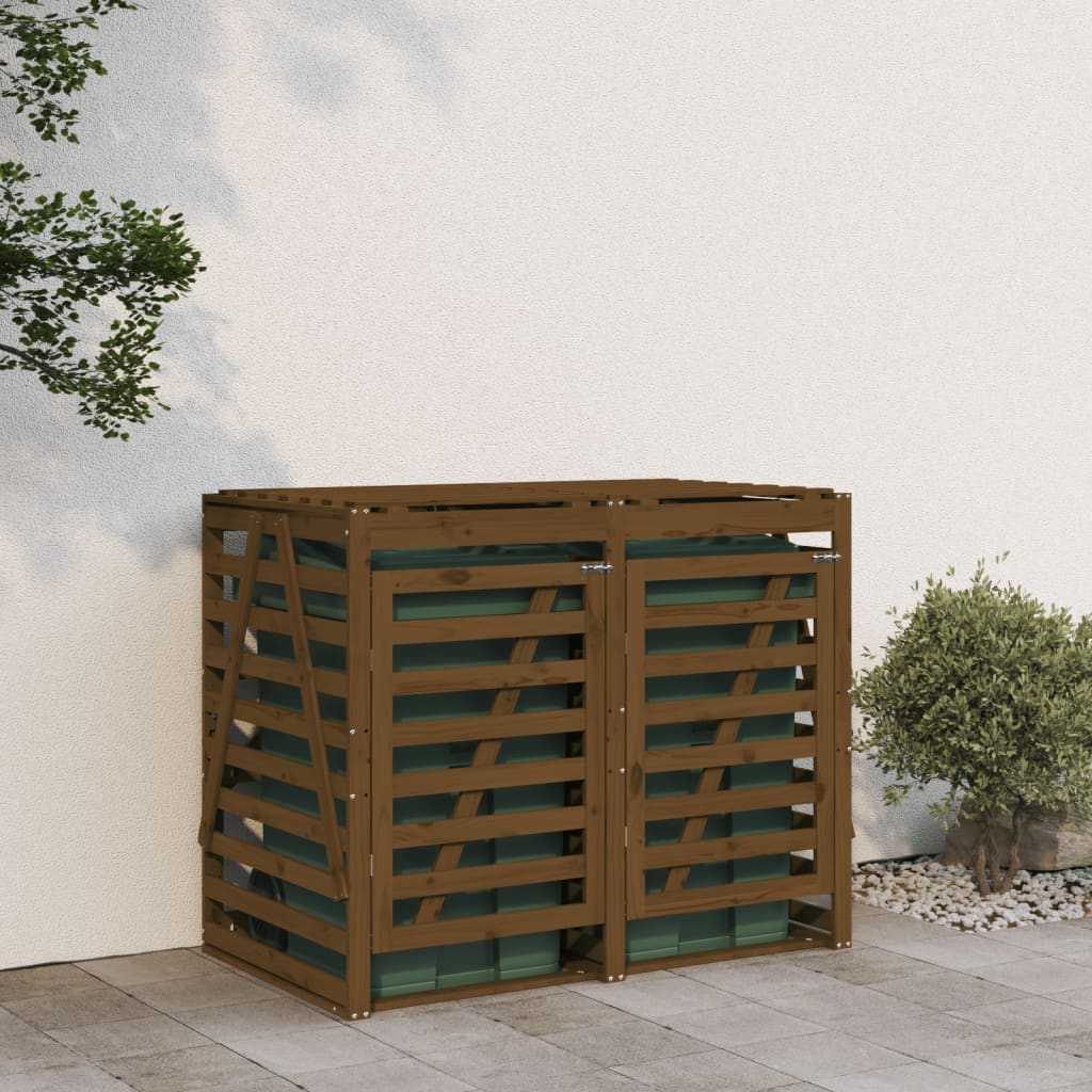 Containerberging dubbel massief grenenhout honingbruin – afbeelding 3