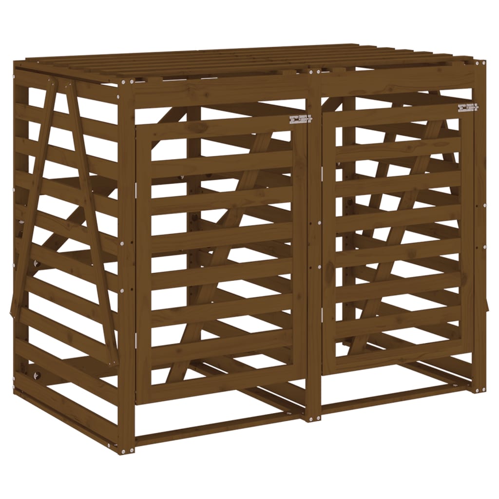 Containerberging dubbel massief grenenhout honingbruin – afbeelding 5